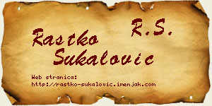 Rastko Šukalović vizit kartica